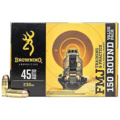 Browning 45ACP 230gr FMJ 150ct (B191800455)($3.99 Shipping! Orders $200-$2000)