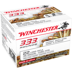 Winchester 22LR 36gr CP HP (Copper Plated Hollow Point) Target & Small Game 333ct (Z22LR333HP)           (FREE Shipping! Orders $250-$2000!)