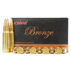 PMC Bronze 308 Win (7.62 NATO) 147 gr Full Metal Jacket Boat Tail (FMJ BT) 20 ct (308B)    ($3.99 Shipping on orders $200-$2000!)