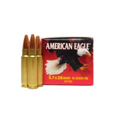 American Eagle 5.7x28mm 40GR FMJ 50RD BOX (AE5728A)         ($4.99 Shipping on orders $200-$2000!)