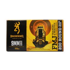 Browning 9mm 115 gr FMJ 200 Round Value Pack (B191800096)                  ($3.99 Shipping on orders $200-$2000!)