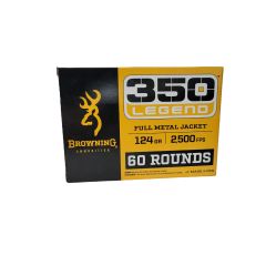Browning 350 Legend 124 gr FMJ 60ct (B192803502)        ($2.99 Shipping on orders $250-$2000)