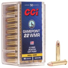 CCI 22 WMR 40gr JSP 1875FPS Game Point 50Ct (0022)   ($4.99 Shipping on orders $200-$2000!)