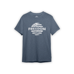Freedom Logo Heather Denim Tee        