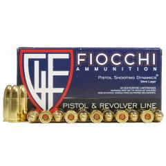 Fiocchi 9 MM 115 Gr. FMJ (9AP)          ($9.99 Shipping on orders $250-$2000!)