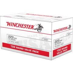 Winchester 223 Rem 55 gr Full Metal Jacket (FMJ) 150ct (W223150)($3.99 Shipping! Orders $200-$2000)
