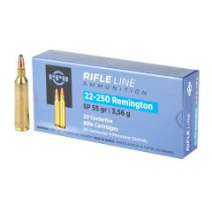 Prvi Partizan PPU 22-250 Rem 55 gr SP 20ct (PP22250)       .     (FREE Shipping! Orders $250-$2000!)