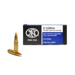 FNH 5.7x28mm 27 GR Lead Free HP 50 Rounds (SS195LF)       (FREE Shipping on orders $200-$2000!)