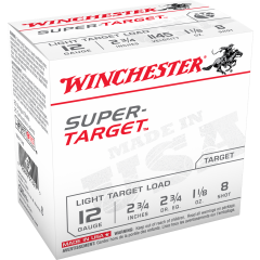 Winchester Super Target 12 Gauge, 2-3/4" #8  FREE SHIPPING on orders over $300