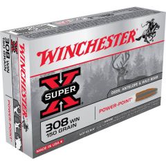 Winchester Super X 308 WIN 150 gr PP (X3085)          ($4.99 Shipping on orders $200-$2000!)
