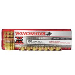 Winchester Super X 22 LR 40 GR HYPER VELOCITY Copper Plated LHP 100 RDS (XHV22LR)             ($3.99 Shipping on orders $200-$2000!)