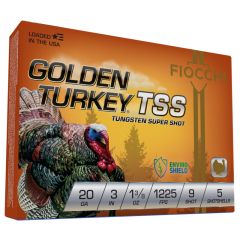 Fiocchi Golden Turkey TSS 20 Ga 3" 1-3/8 oz #9 Shot 5 Rounds (203TSS9)            (Clearance Sale!) 