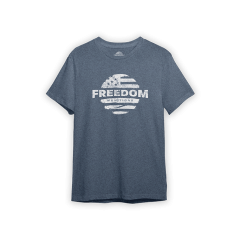 Freedom Logo Heather Denim Tee                                              