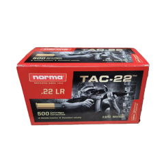 Norma 22 LR 40 gr Lead Round Nose (LRN) 500 ct (TAC-22)                                   ($5 Shipping! Orders $200-$2000)