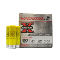 Winchester 20 GA. 2-3/4 IN. Game Load #7.5 SHOT 25 RDS (XU207)                            (Free Shipping! Orders $175-$2000)