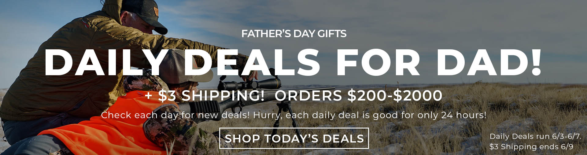 Daily Deals for Dad + $3 Shipping on Orders $200=$2000