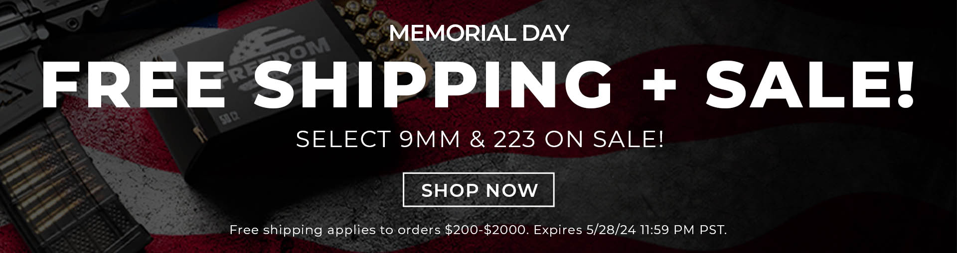 Memorial Day SALE + FREE Shipping! Orders $200-$2000